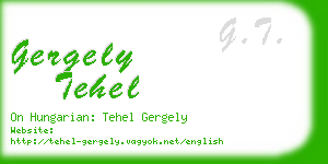 gergely tehel business card